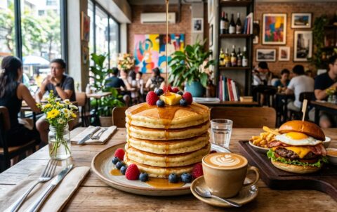 Breakfast near me — Craving the Best Breakfast Near Me in Silom? Fluffy Pancakes, Great Coffee & Gourmet Burgers Await!