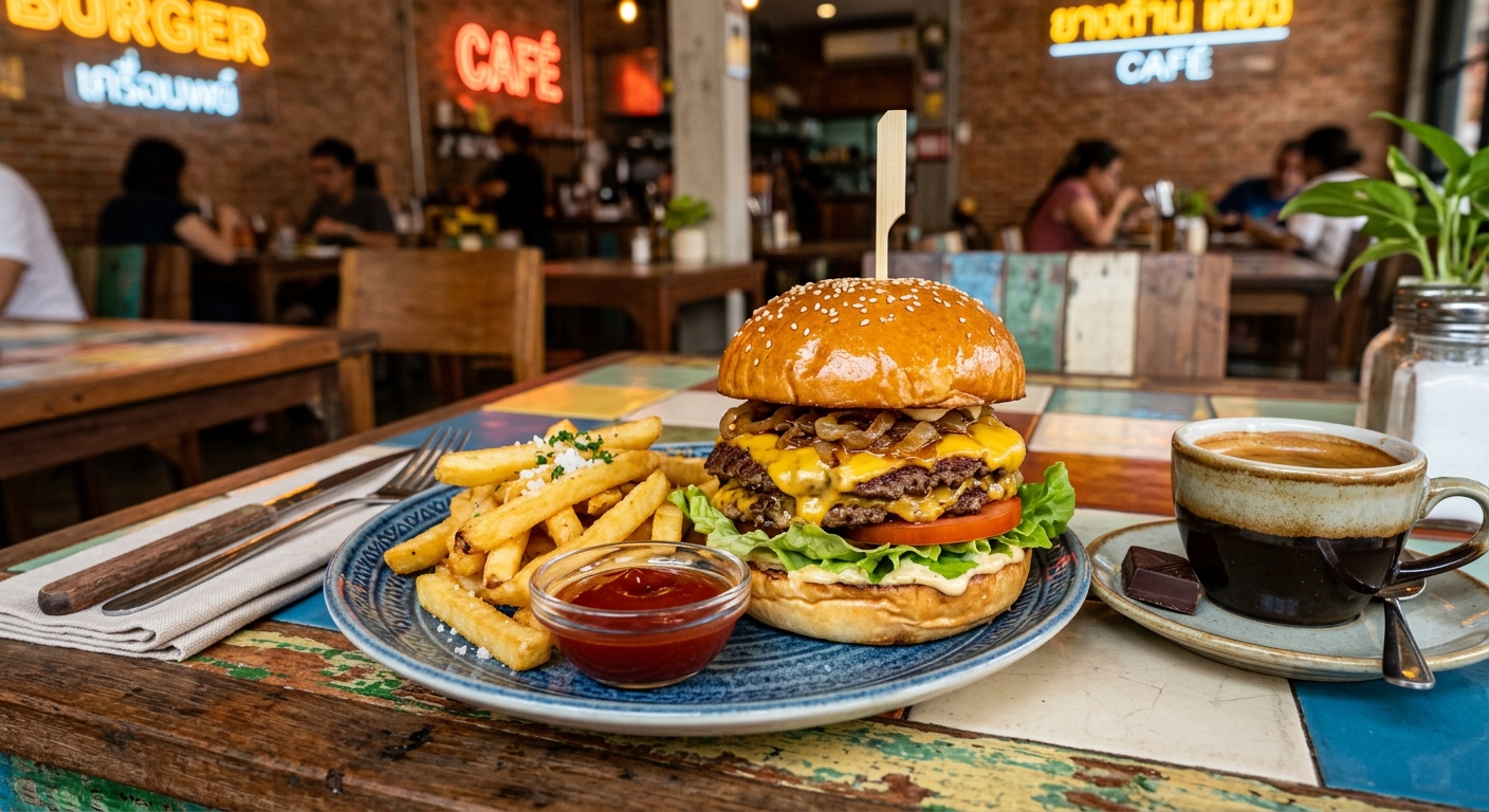 Breakfast near me — The Ultimate Silom Breakfast Guide: Fluffy Pancakes, Artisanal Coffee & Juicy Burgers