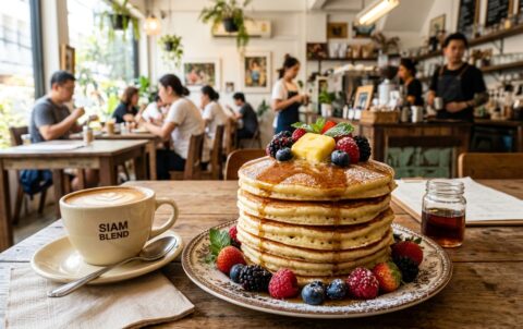Breakfast near me — Craving Pancakes, Coffee, or a Juicy Burger? Welcome to Pancake Palace Silom!