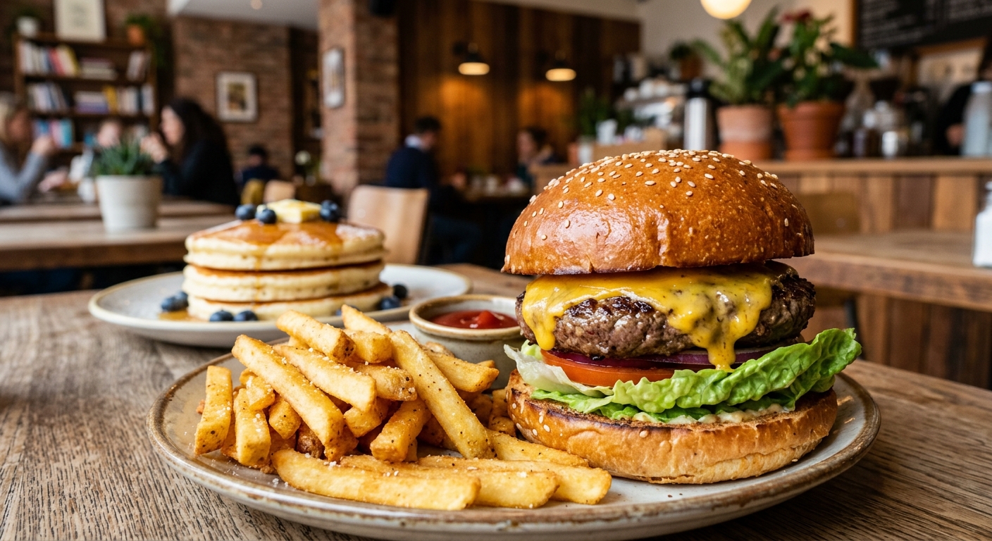 Breakfast near me — Craving Pancakes, Coffee, or a Juicy Burger? Welcome to Pancake Palace Silom!