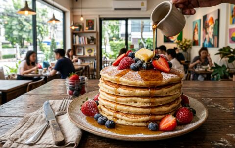 Breakfast near me — Best All-Day Breakfast & Fluffy Pancakes in Silom: Custom Stacks, Fresh Coffee, Juicy Burgers & More!