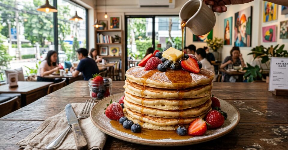 Breakfast near me — Best All-Day Breakfast & Fluffy Pancakes in Silom: Custom Stacks, Fresh Coffee, Juicy Burgers & More!