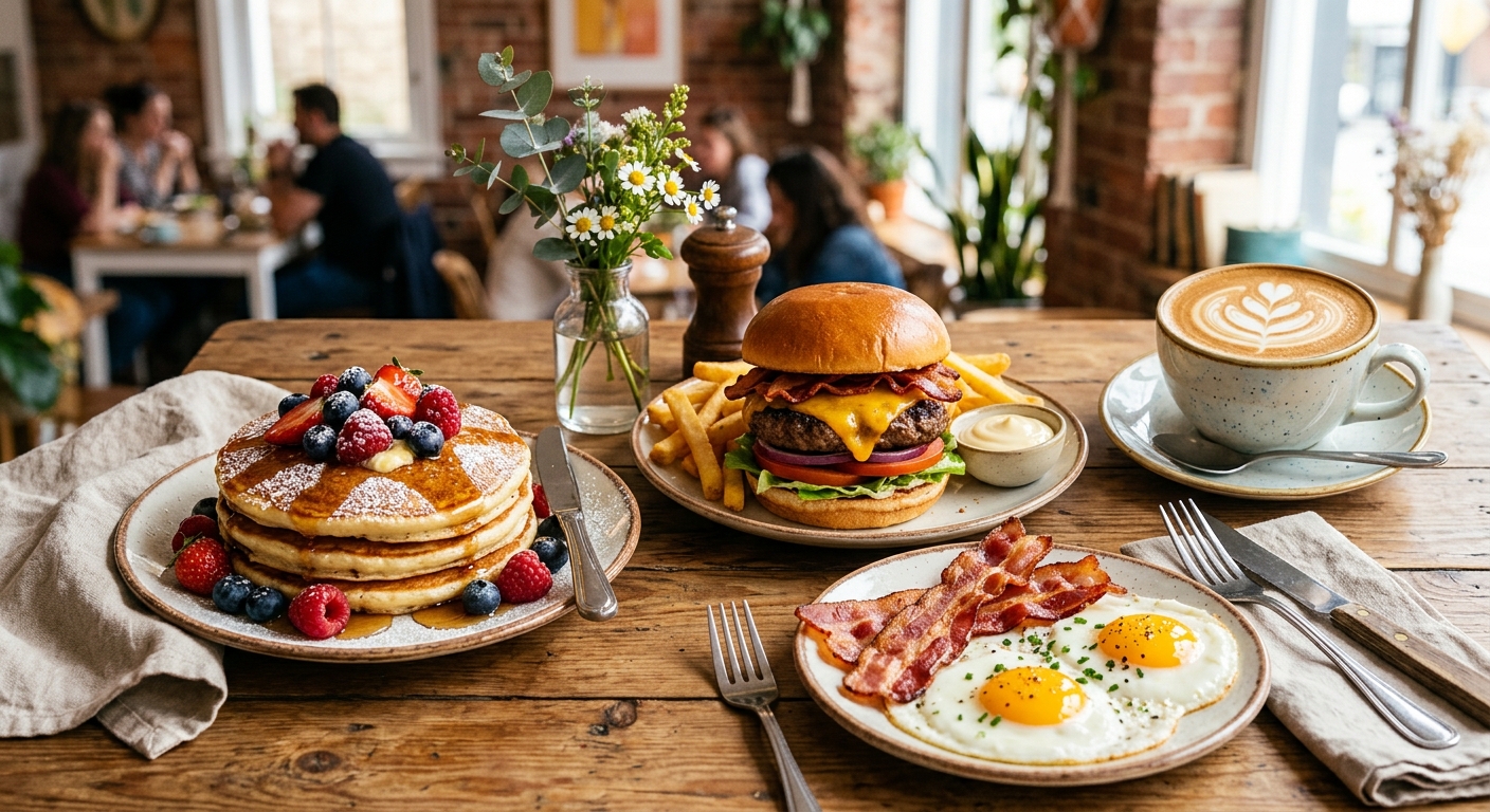 Breakfast near me — Best All-Day Breakfast & Fluffy Pancakes in Silom: Custom Stacks, Fresh Coffee, Juicy Burgers & More!
