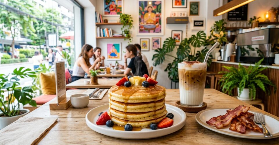 Breakfast near me — Craving the Best Breakfast Near Me in Silom? Pancakes, Fresh Coffee & Loaded Burgers Await!