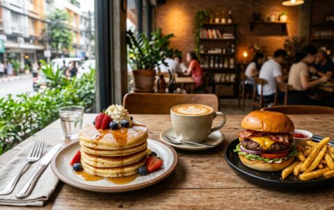 Breakfast near me — Best Breakfast Near Me in Silom: Fluffy Pancakes, Fresh Coffee & Gourmet Burgers