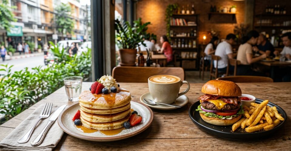 Breakfast near me — Best Breakfast Near Me in Silom: Fluffy Pancakes, Fresh Coffee & Gourmet Burgers