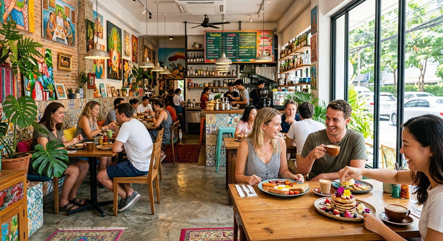 Breakfast near me — Best Breakfast Near Me in Silom: Fluffy Pancakes, Fresh Coffee & Gourmet Burgers