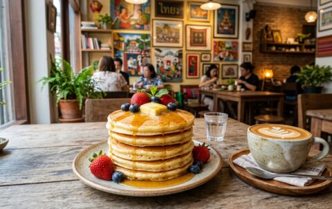 Pancake cafe — The Ultimate All-Day Pancake Cafe in Silom, Bangkok: Custom Stacks, Hot Coffee, & Juicy Burgers