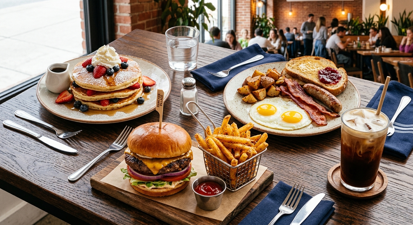 Pancake cafe — The Ultimate All-Day Pancake Cafe in Silom, Bangkok: Custom Stacks, Hot Coffee, & Juicy Burgers