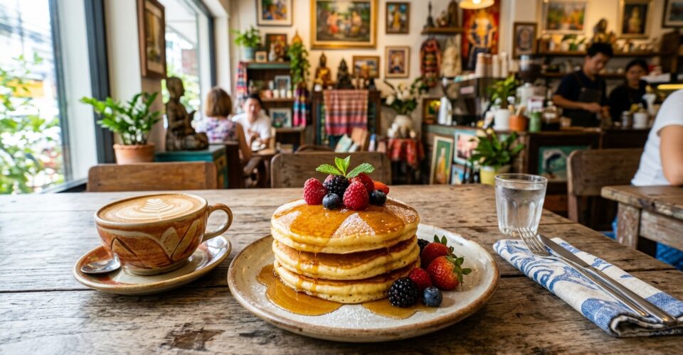 Pancake cafe — Craving Stacks & Brews? Welcome to Pancake Palace, Silom's Favorite Pancake Cafe!