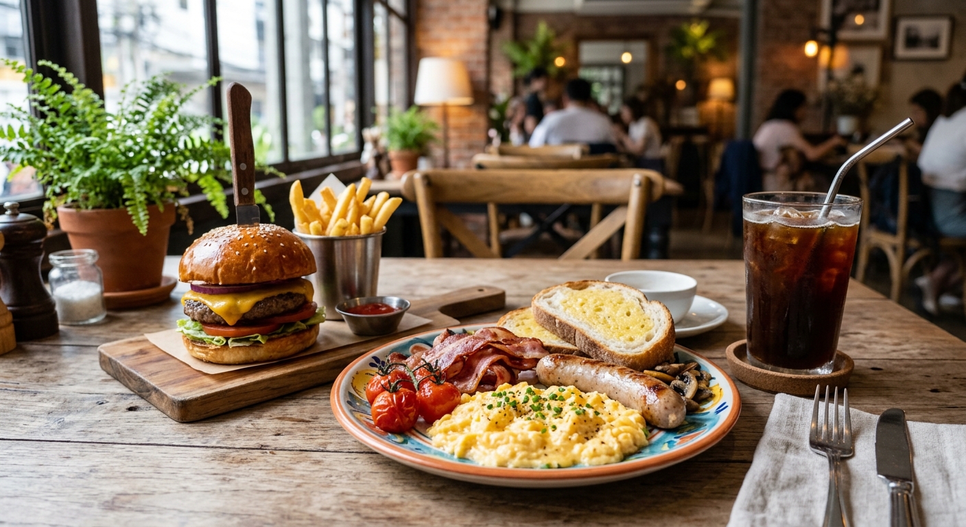 Pancake cafe — Ultimate Silom Brunch Guide: Fluffy Pancakes, All-Day Breakfast & Crave-Worthy Burgers at Pancake Palace